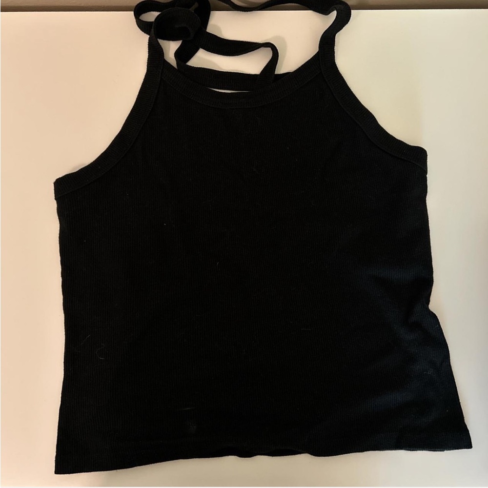SO Black Ribbed Camisole Top